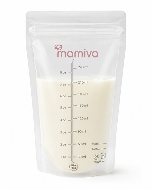 Mamiva Breast Milk Storage Bags β 240ml, Pack of 50