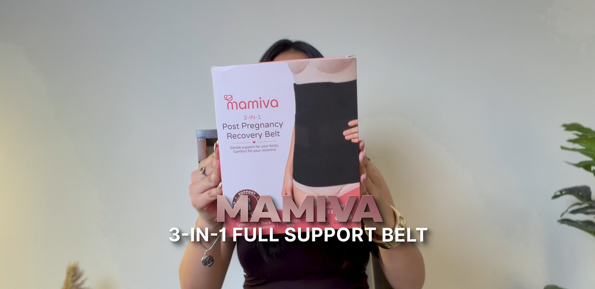 Load video: Mamiva 3 in 1 Postpartum Belt